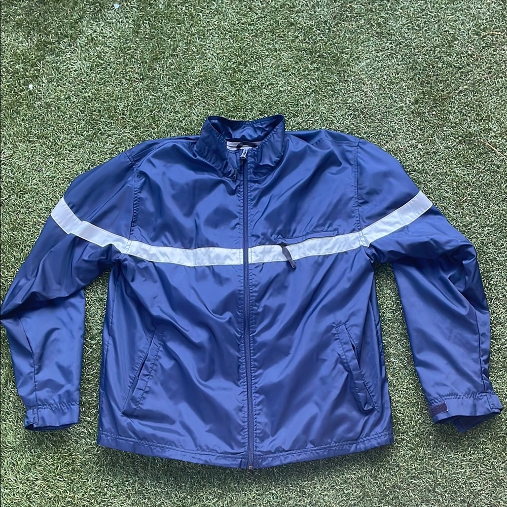 Nike Blue Windbreaker Jacket with Reflective Stripe